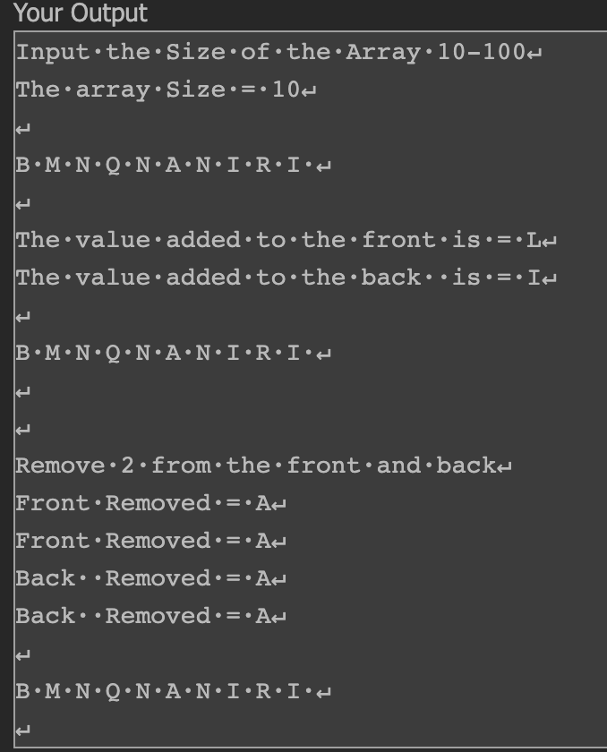 Your Output Input.the.Size.of.the•Array:10-100- The | Chegg.com