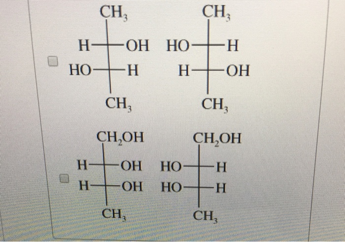 Solved Select from the following list of pairs of structures | Chegg.com