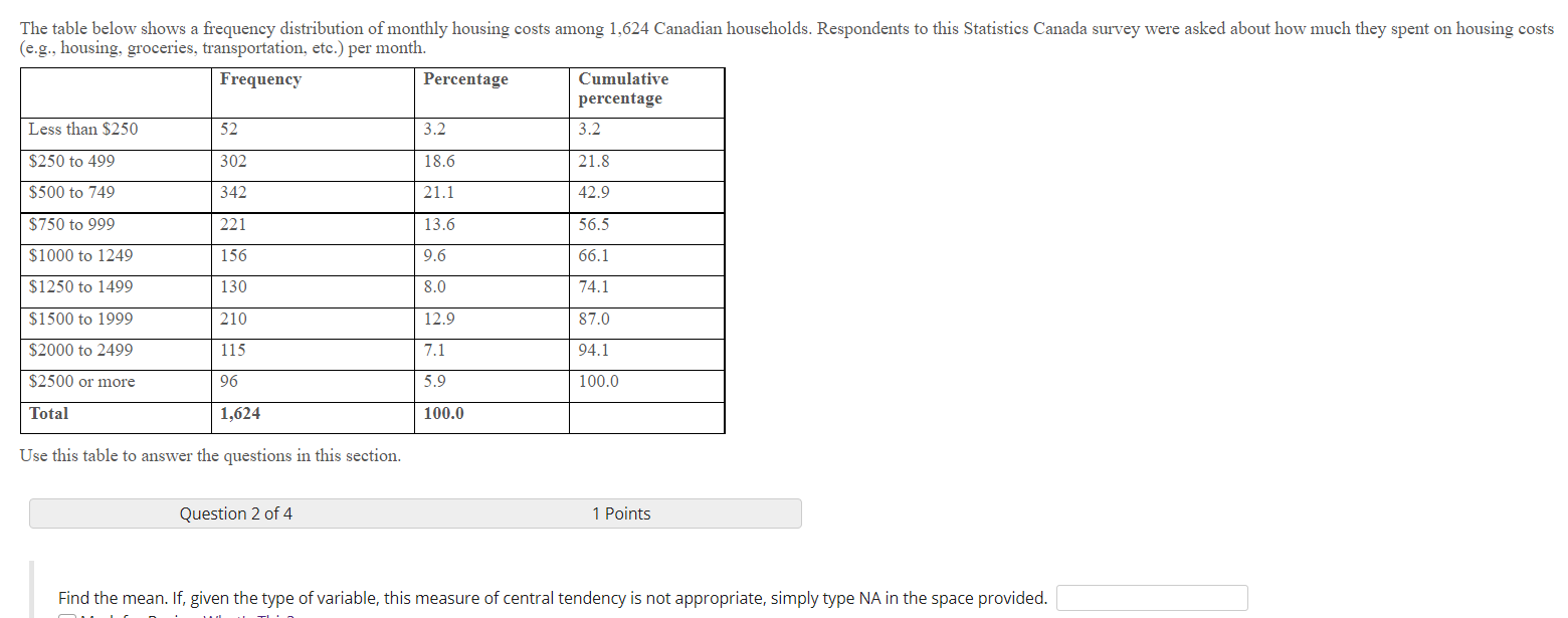 Solved The table below shows a frequency distribution of | Chegg.com