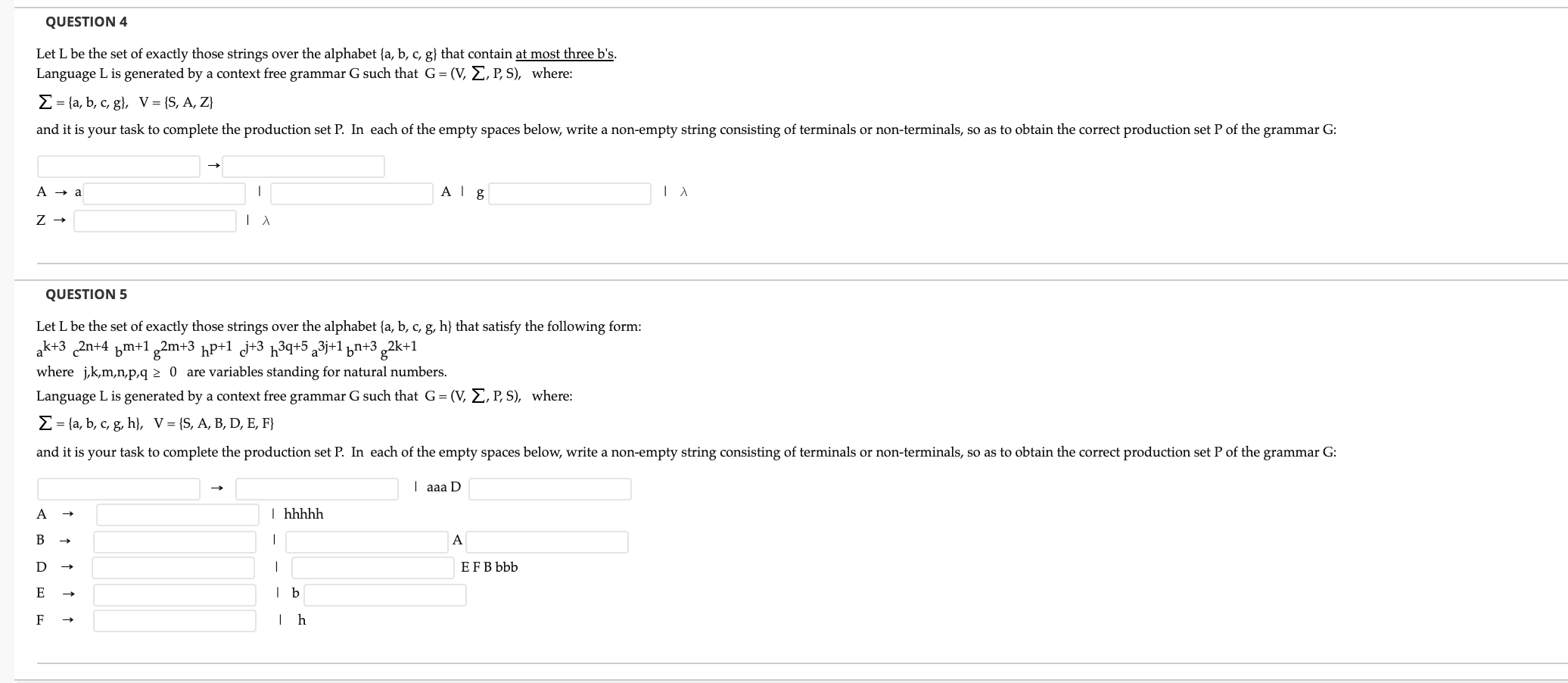 Solved Question 4 Let L Be The Set Of Exactly Those Strin Chegg Com