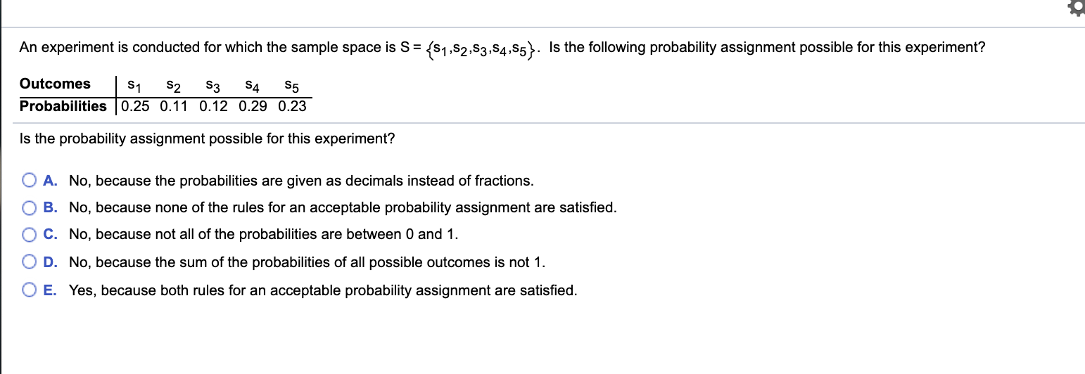 Solved S1,8253,54 95 An experiment is conducted for which | Chegg.com