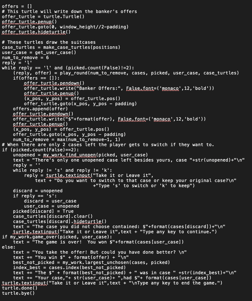 Project 6: Deal or No Deal In this assignment you | Chegg.com