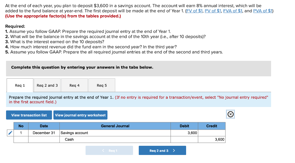 Solved At the end of each year, you plan to deposit $3,600 | Chegg.com