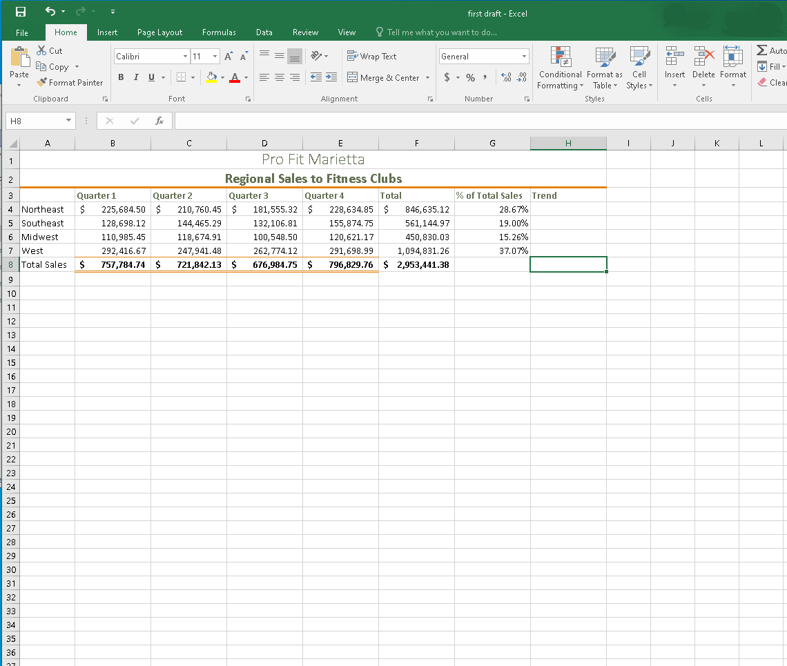 Solved first draft - Excel File Home Insert Page Layout | Chegg.com