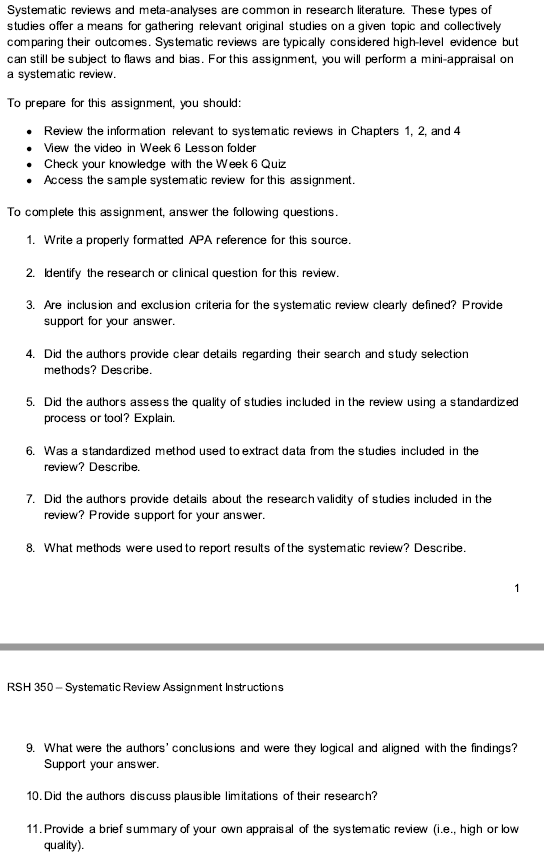 3 Systematic Reviews and Meta-Analyses