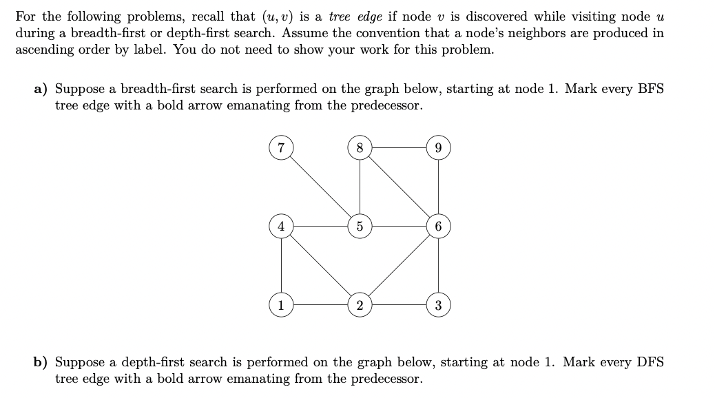 Solved For the following problems, recall that (u,v) is a | Chegg.com