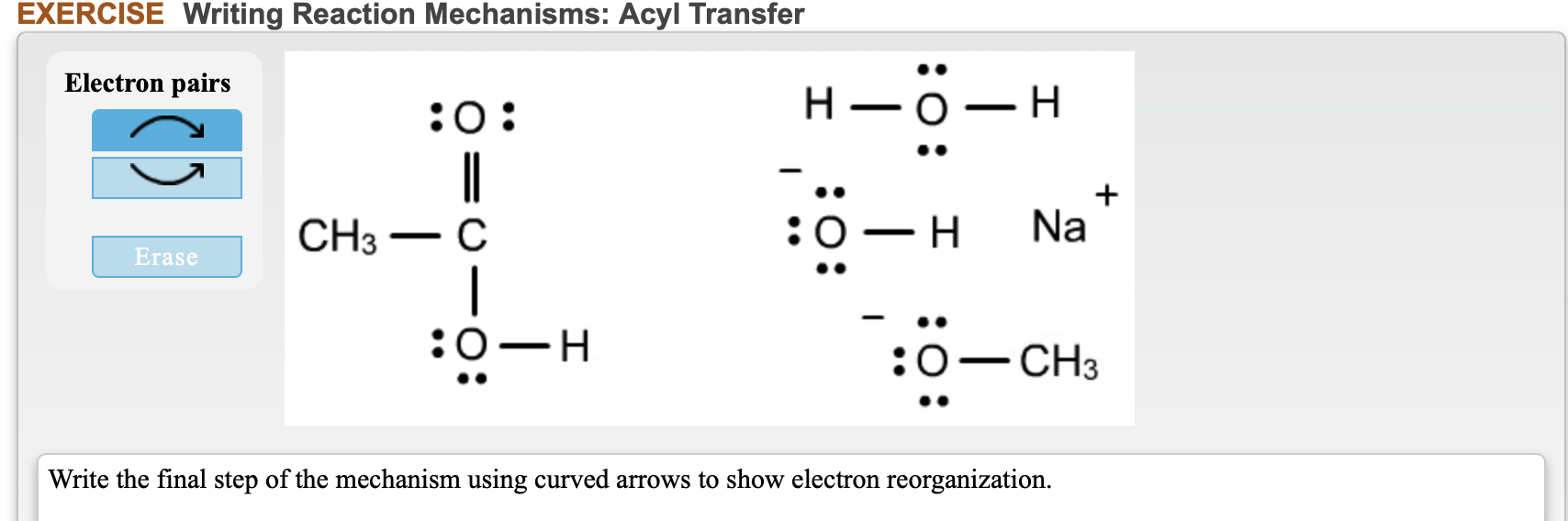 Solved EXERCISE Writing Reaction Mechanisms Acyl Transfer