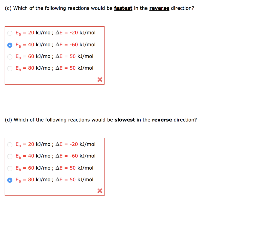 Solved Based On Activation Energies And Energy Changes And | Chegg.com