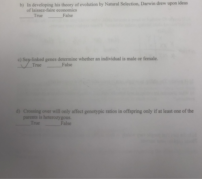 Solved b) In developing his theory of evolution by Natural | Chegg.com