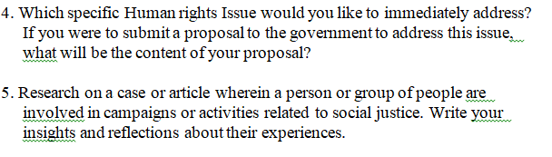 Solved 4. Which specific Human rights Issue would you like | Chegg.com