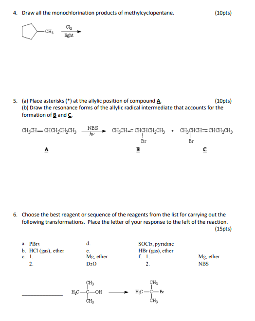 Solved 7. Provide structure for the intermediate and product | Chegg.com