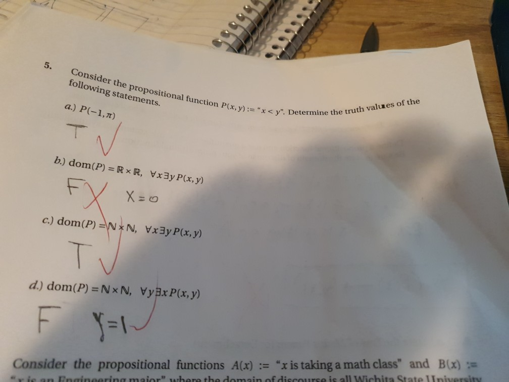 Solved 5. Following Statements. Sider The Propositional | Chegg.com