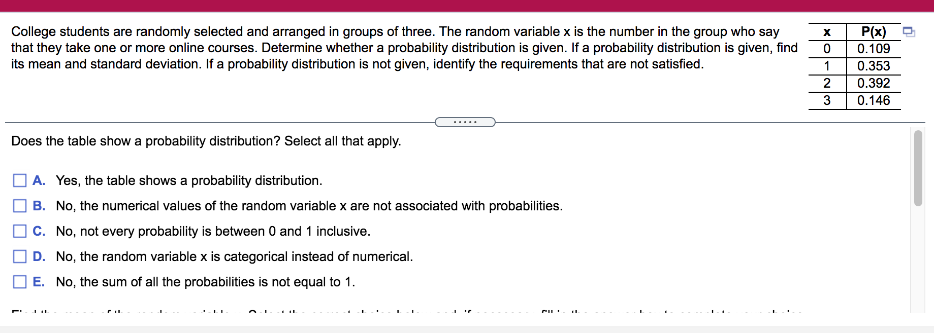 Solved College students are randomly selected and arranged