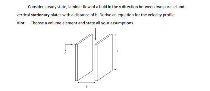 Solved Consider steady state, laminar flow of a fluid in the | Chegg.com