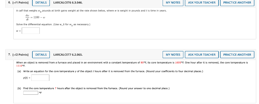 Solved 6. (-/1 Points] DETAILS LARCALCET6 6.3.046. MY NOTES | Chegg.com