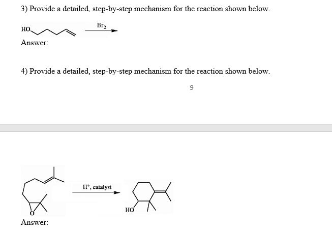 Solved 3) Provide A Detailed, Step-by-step Mechanism For The | Chegg.com