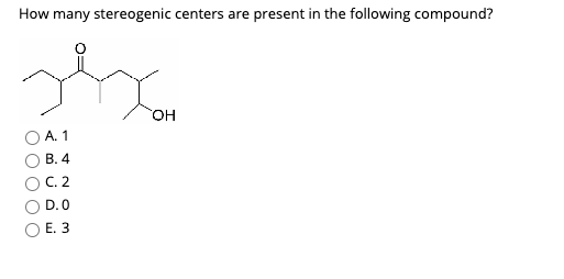 Solved How Many Stereogenic Centers Are Present In The 1779