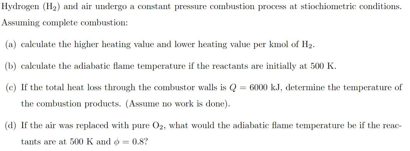 hydrogen-h2-and-air-undergo-a-constant-pressure-chegg