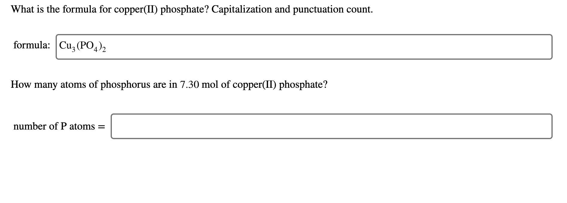 Solved What is the formula for copper(II) phosphate? | Chegg.com
