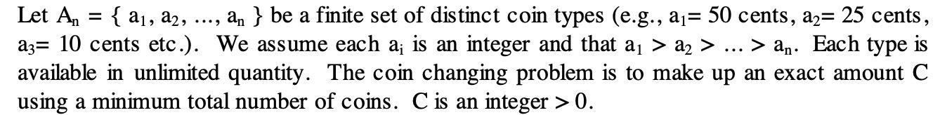 Solved Let An={a1,a2,…,an} be a finite set of distinct coin | Chegg.com