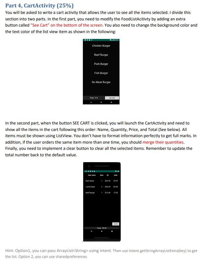 Solved This is an android mobile app. Please answer in | Chegg.com