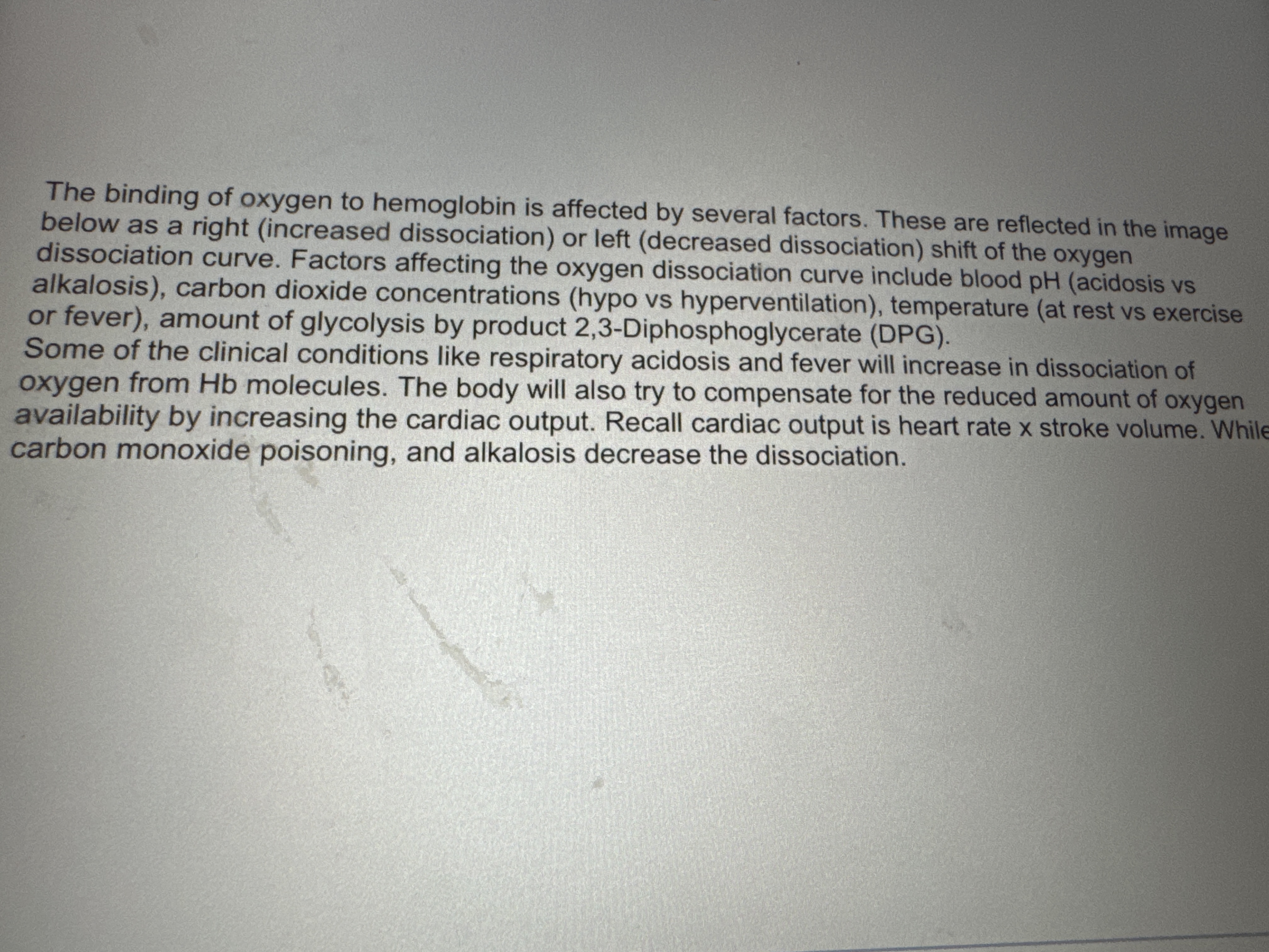Solved The binding of oxygen to hemoglobin is affected by | Chegg.com