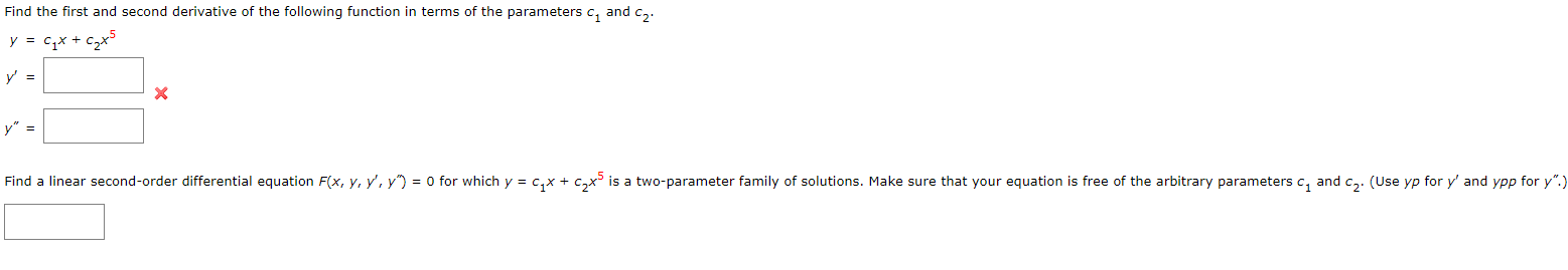 Solved Find the first and second derivative of the following | Chegg.com