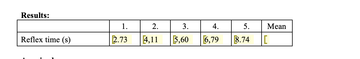 Solved Results: Single stimulus 1. [1.6 [1.15 Right hand | Chegg.com