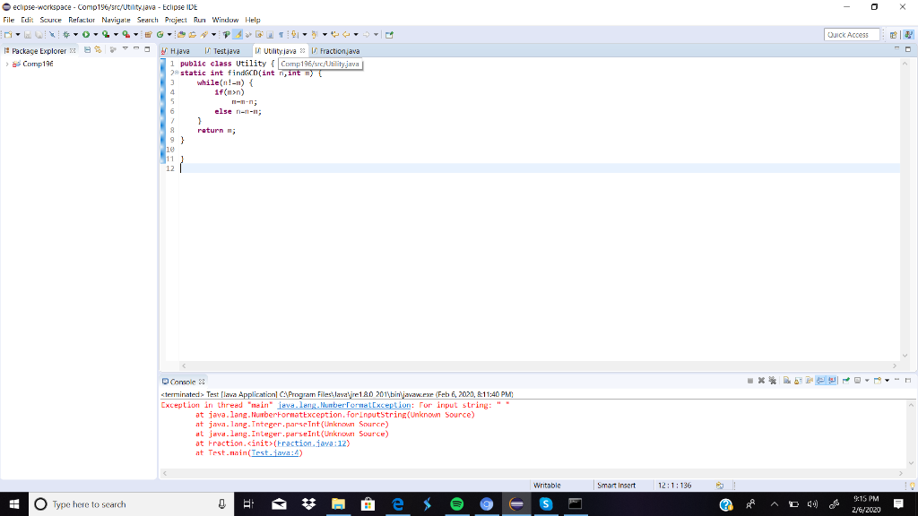 Solved The Code requires three classes where utility, test, | Chegg.com