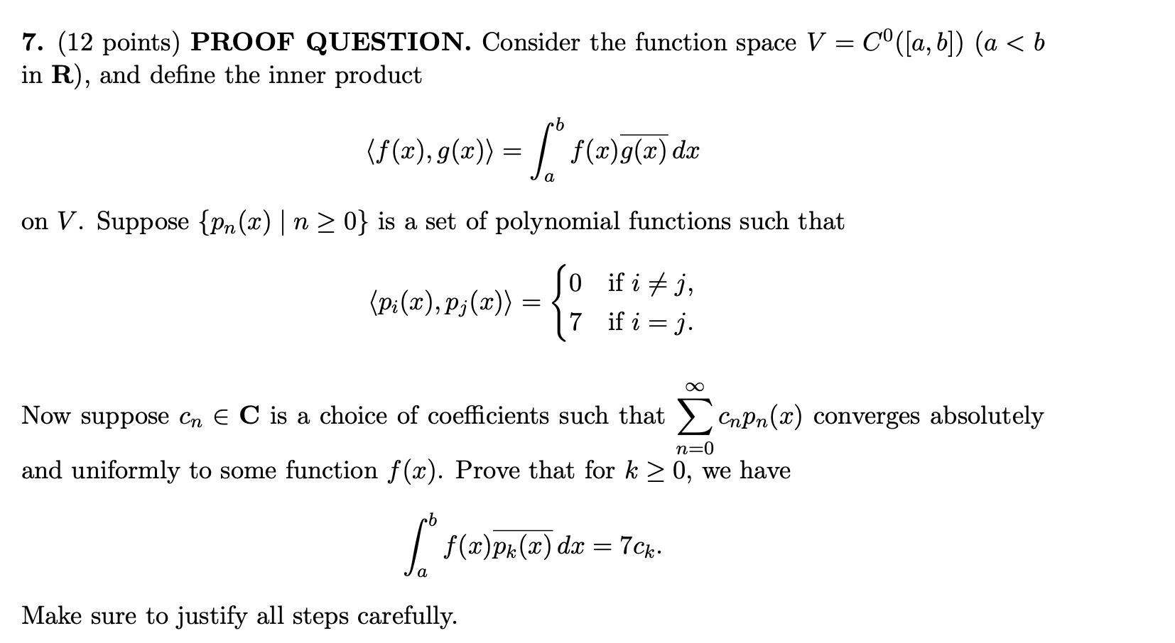 Solved 7 12 Points Proof Question Consider The Functi Chegg Com