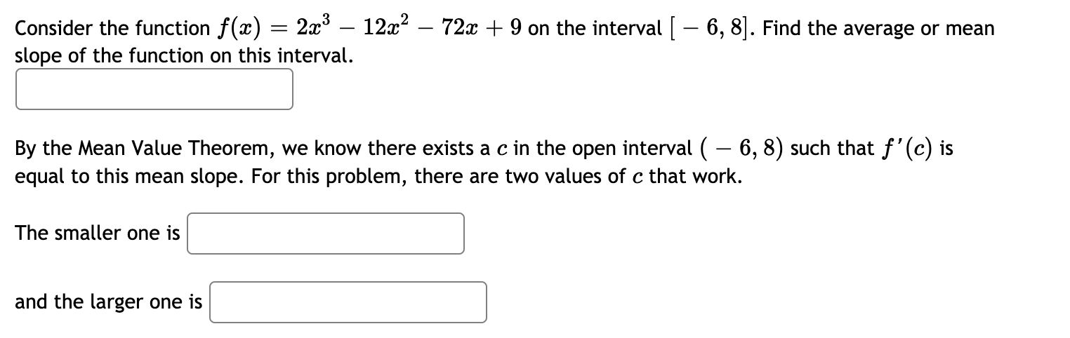 Solved Consider the function f(x) = 2x3 – 12x2 – 72x + 9 on | Chegg.com