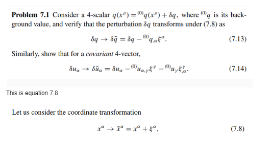 Solved This is equation 7.8Let us consider the coordinate | Chegg.com