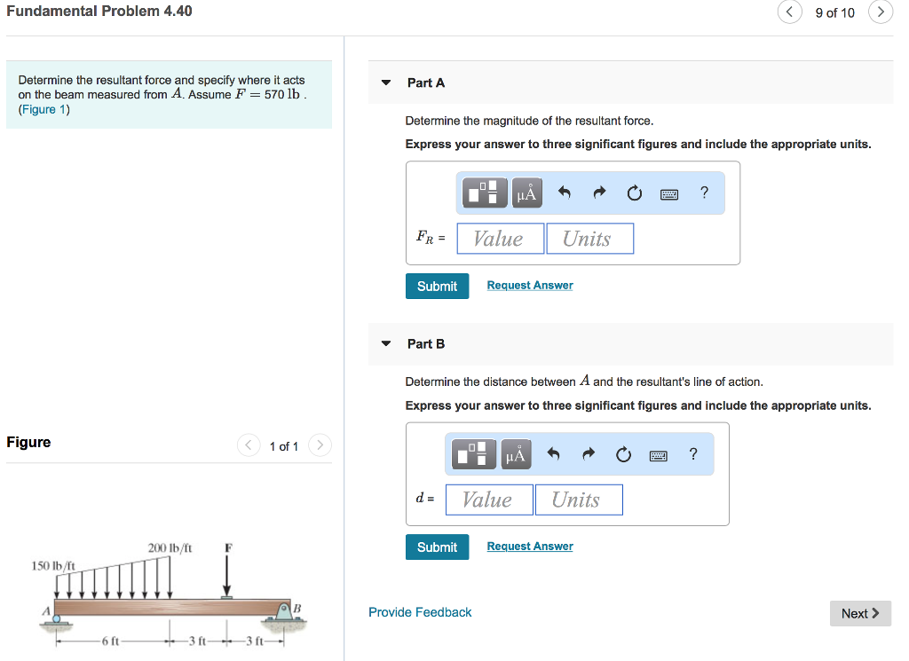 Solved Fundamental Problem 4.40 9 of 10 > Part A Determine | Chegg.com