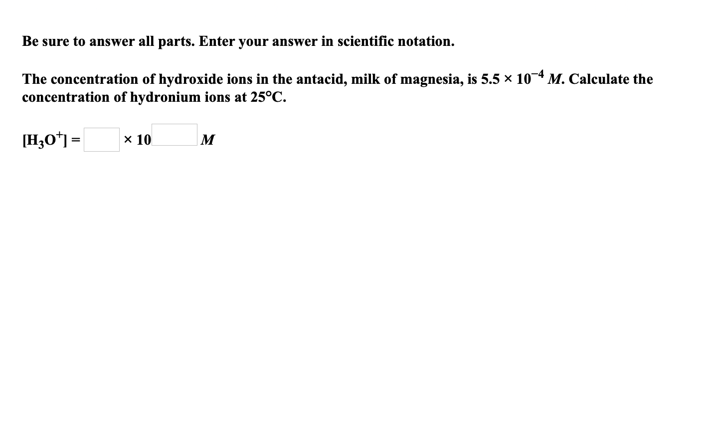 Solved Be Sure To Answer All Parts. Enter Your Answer In | Chegg.com