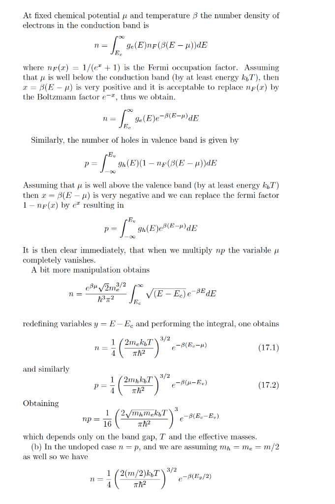Hello, This is for a solid state physics class. The | Chegg.com