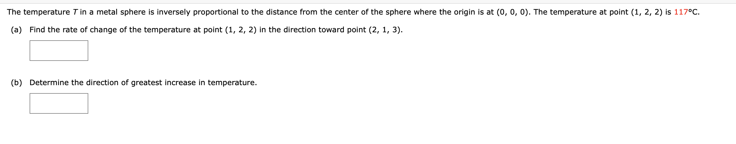 Solved The temperature T in a metal sphere is inversely | Chegg.com