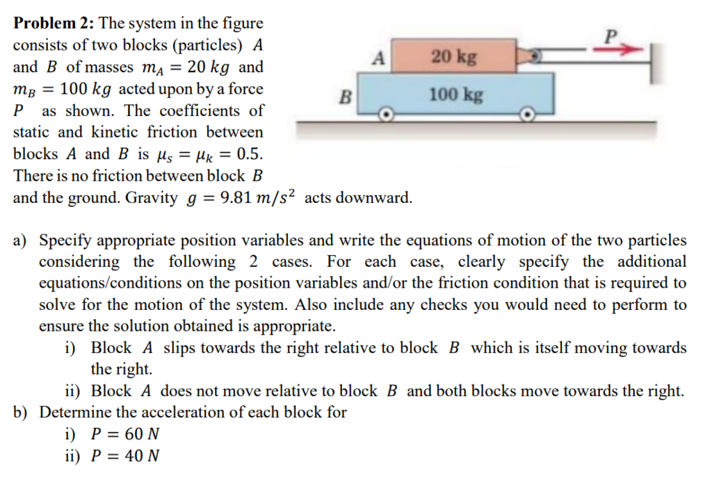 Solved Problem 2: The system in the figure consists of two | Chegg.com