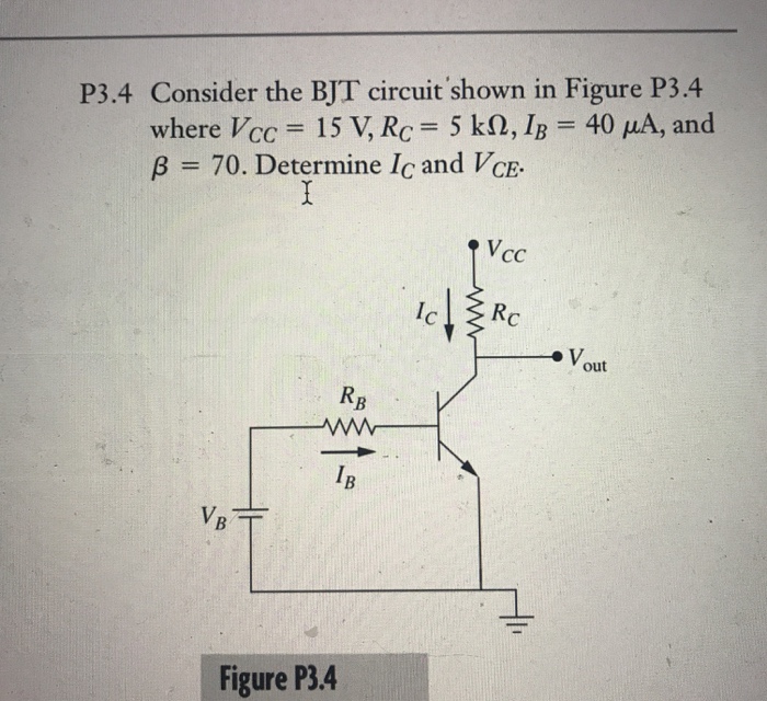 Solved P3.4 Consider the BJT circuit shown in Figure P3.4 | Chegg.com