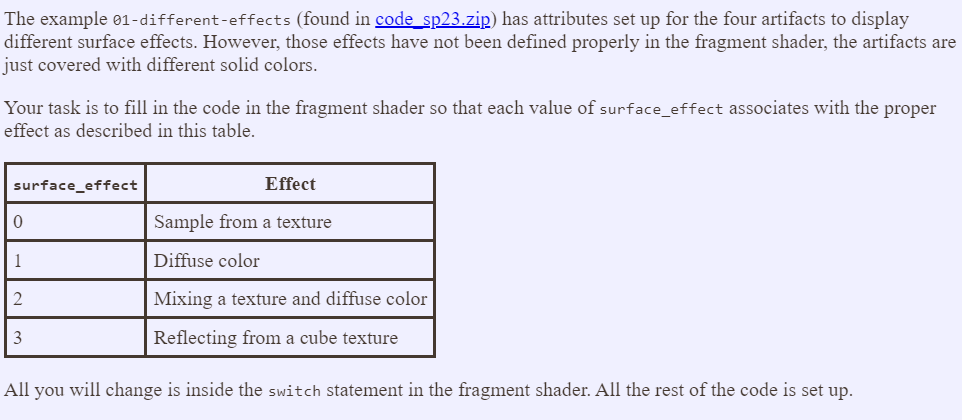Solved The example 01-different-effects (found in code | Chegg.com