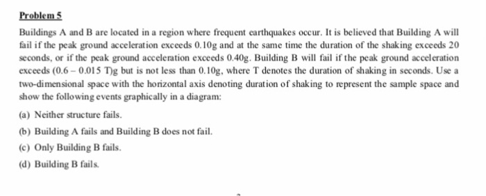 Solved Problem 5 Buildings A and B are located in a region | Chegg.com
