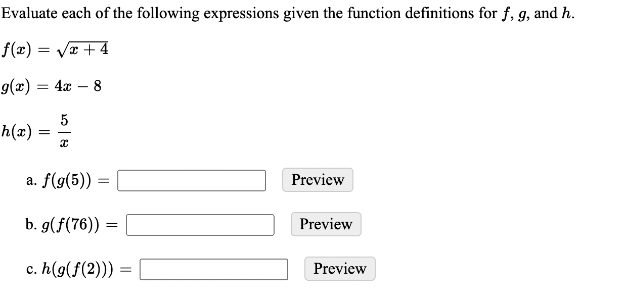 Solved Evaluate Each Of The Following Expressions Given The | Chegg.com