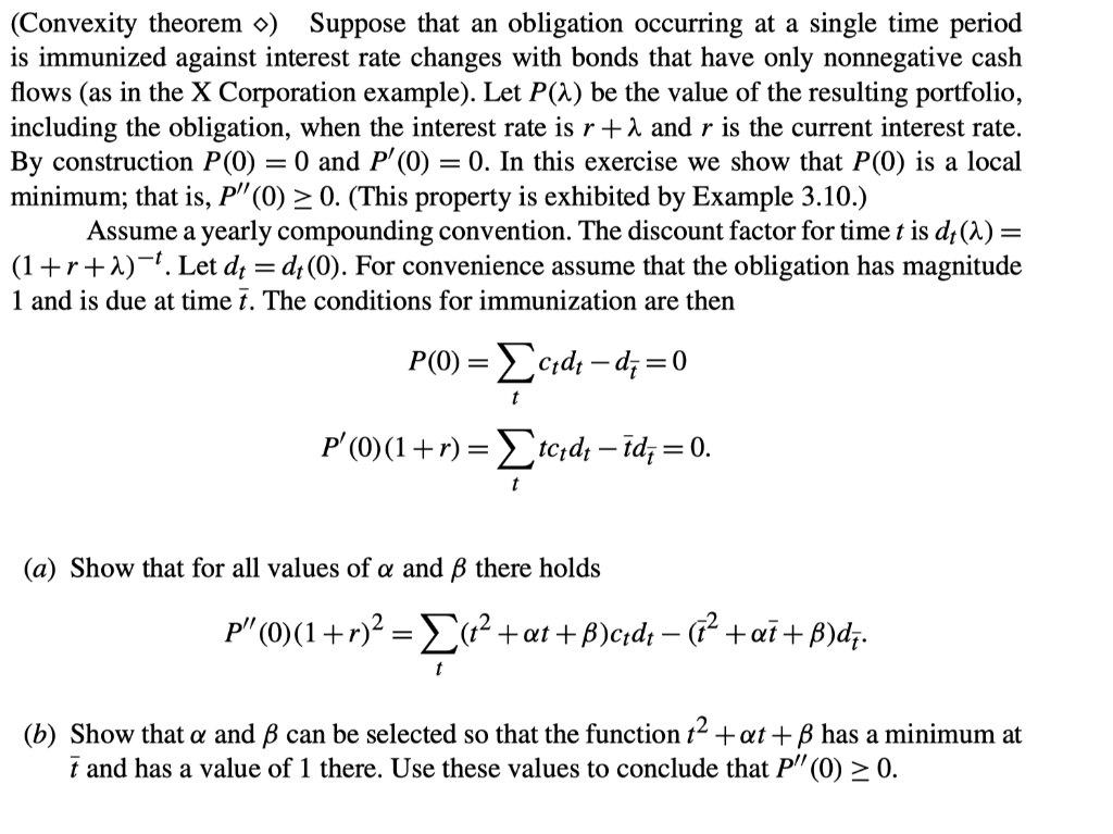 (Convexity Theorem O) Suppose That An Obligation | Chegg.com