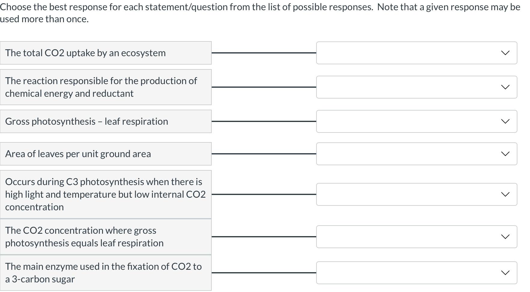 Solved hoose the best response for each statement/question | Chegg.com