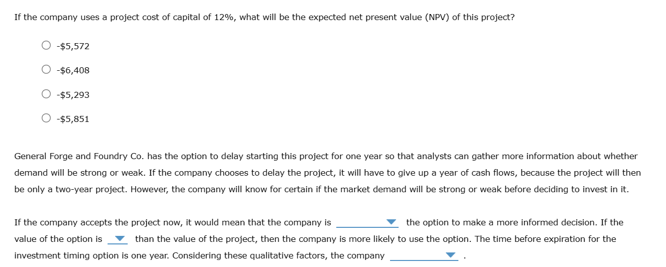 Solved Companies Often Need To Choose Between Making An | Chegg.com