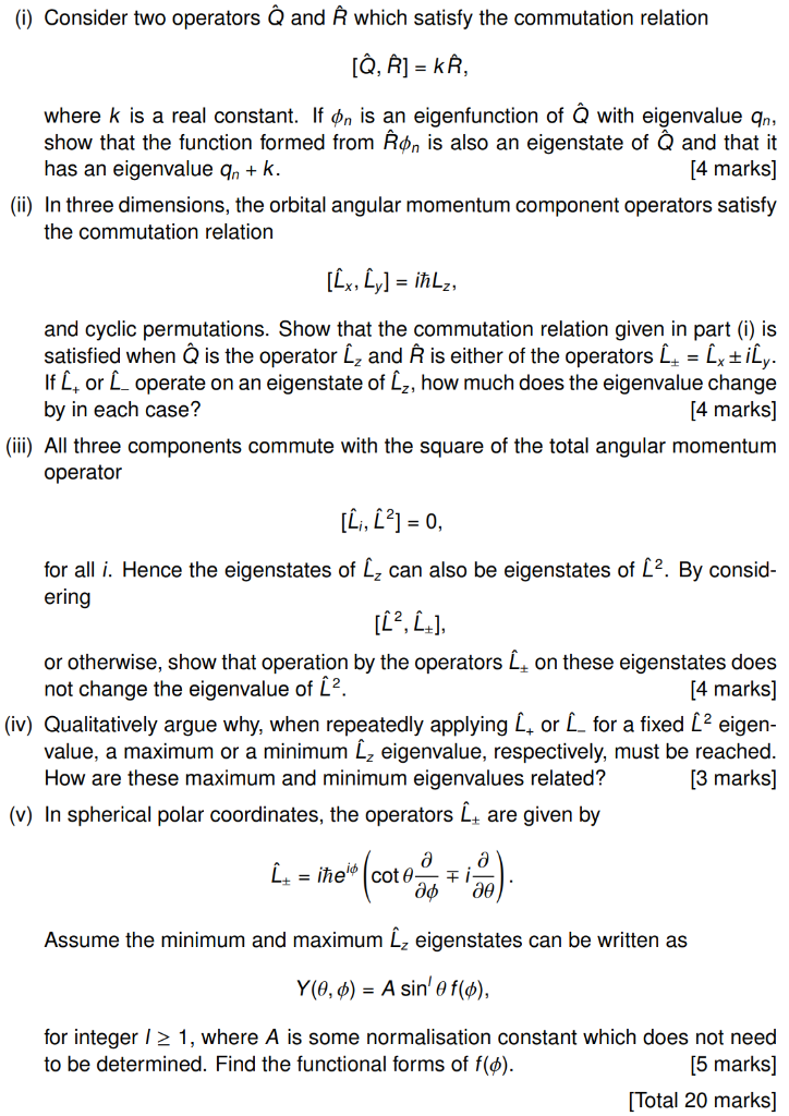 Solved I Consider Two Operators And A Which Satisfy T Chegg Com