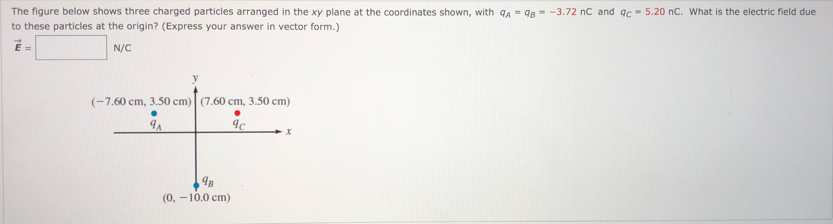 Solved The Figure Below Shows Three Charged Particles