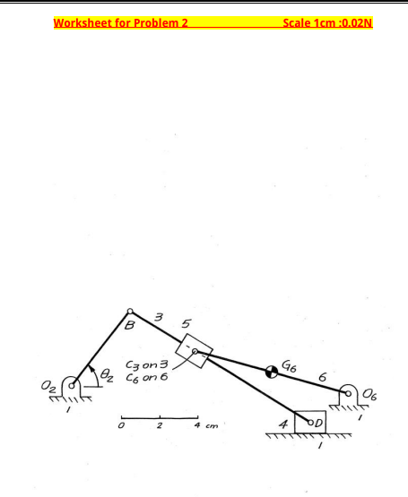 Solved Problem 2. The given position of the mechanism shown | Chegg.com