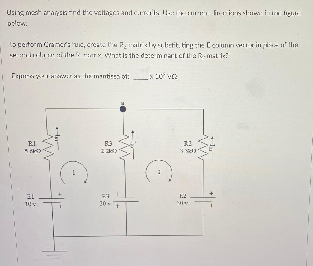 Solved Using Mesh Analysis Find The Voltages And Currents. | Chegg.com