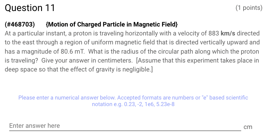 Solved (\#468703) Motion Of Charged Particle In Magnetic | Chegg.com