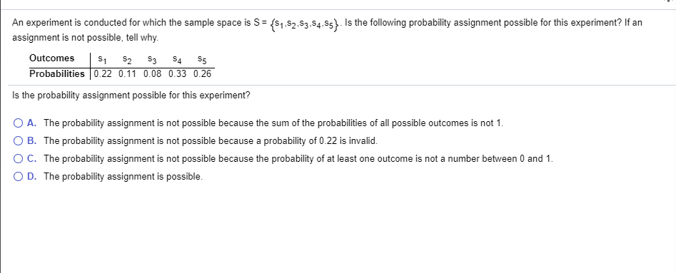 Solved An experiment is conducted for which the sample space | Chegg.com